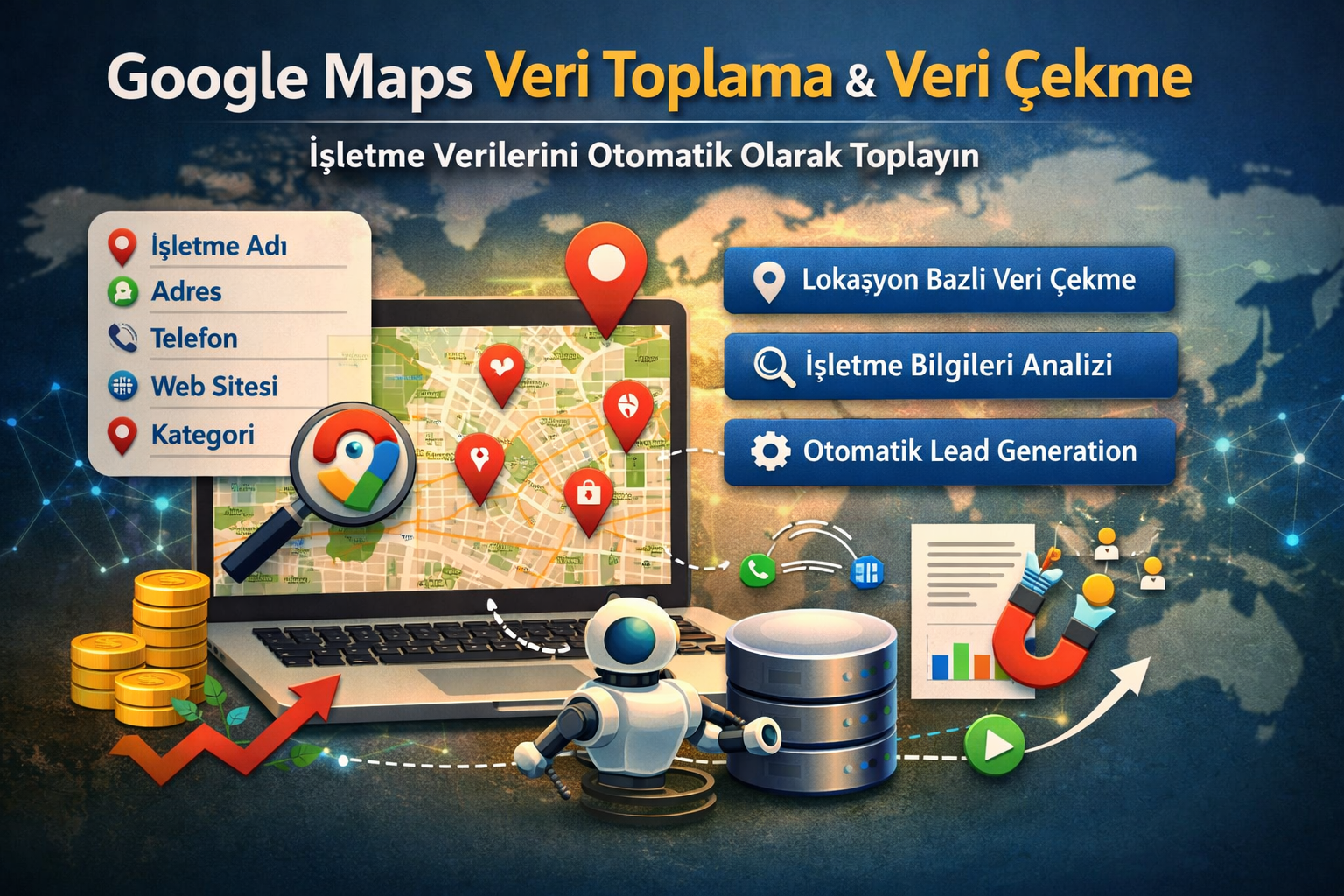 Google Maps Veri Çekme: Başarılı Olmanın 5 Sırrı Nedir?